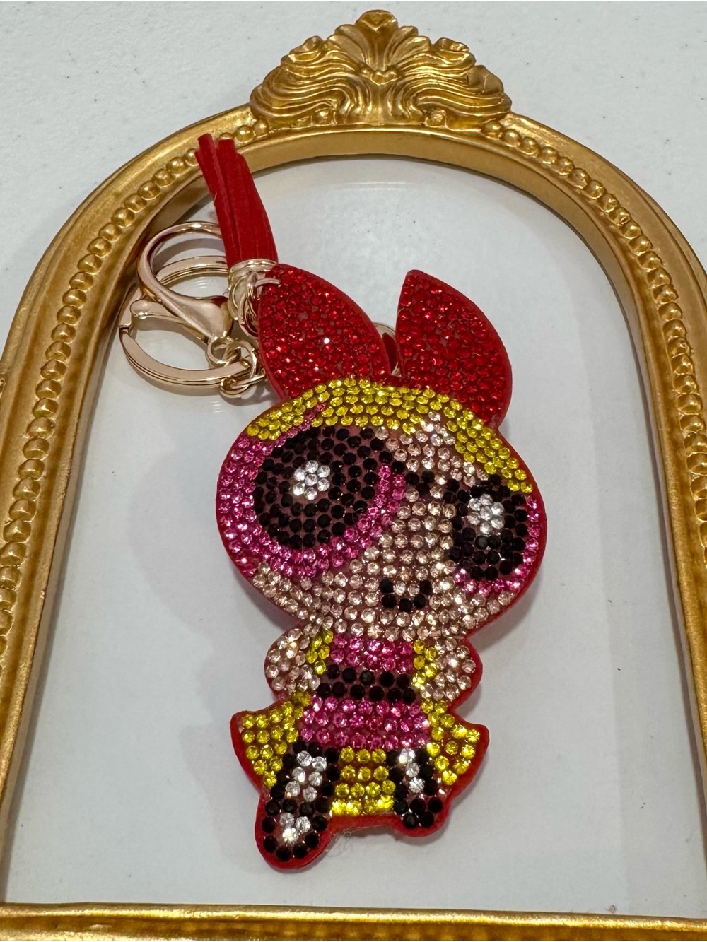 New Blossom Powder Puff Girl Keychain Bag Charm